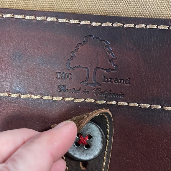 TSD Hidden Woods Canvas and Leather Brown Tote Bag new with out tags - Picture 2 of 12